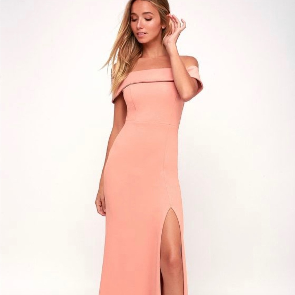 Pink formal wedding guest dress